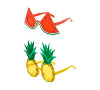 PLLDVEFD 2 Pieces Of Fruit Glasses, Watermelon Pineapple Glasses, Fun Summer Glasses, Universal Men And Women, Creative Funny Glasses, Hawaiian Party Glasses.