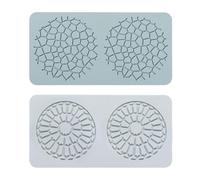 PLLDVEFD 2 Pieces of Hollow Silicone Mold, Grid Mold, Cake Decoration Mold, Baking Accessories, High Temperature Resistant Mold.
