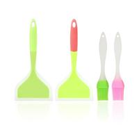 PLLDVEFD 2 Pieces Silicone Spatula And 2 Pieces Silicone Oil Brushes, High Temperature Resistant Oil Brushes, Baking Tools, Kitchen Utensils, Cooking Accessories.