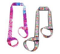 PLLDVEFD 2 Pieces Yoga Mat Strap, Printed Yoga Mat Strap, Adjustable Yoga Mat Fixing Strap, Multi-Function Yoga Mat, Convenient Exercise Stretch Yoga Mat Strap.