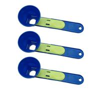 PLLDVEFD 3 Pieces Funnel Spoon, Measuring Spoon With Scale, Food Colander With Sliding Base, Reusable Colander, Kitchen Convenient Measuring Spoon.