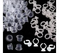 PLLDVEFD 300 Pieces Tattoo Ink Cover, Plastic Mini Ink Cap, Creative Ink Small Container, Multi-Function Mini Container, Outdoor Convenient Ink Cover.