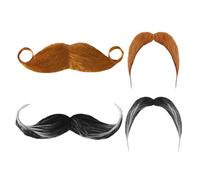 PLLDVEFD 4 Pieces Of Fake Beard, Creative Simulated Beard, Role-Playing Props, Party Dressing Supplies, Funny Fake Beard.