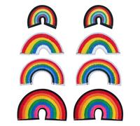 PLLDVEFD 8 Pieces Of Rainbow Embroidered Cloth Patches, Cute Cartoon Cloth Patches, Clothes Patches, Clothes Decorative Cloth Patches.