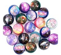 Pllieay 20PCS Bouncy Balls for Kids Party Bags, 32mm Space Bouncy Balls for Kids Space Party Bag Fillers, Party Bag Fillers, Gift Bag Filling, Christmas Gifts, Class Prizes, Pet Toys