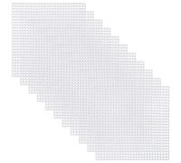 Pllieay 30 Pieces 6 Count Mesh Plastic Canvas Sheets for Embroidery, Acrylic Yarn Crafting, Knit and Crochet Projects (4.1 X 4.1 inch)