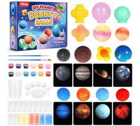 Pllieay DIY Planet Bouncy Ball Age 3+ Make Your Own Bouncy Ball Kit Kids Magic Bouncy Balls Educational Science Kits DIY STEM Toys Craft Kit for Kids