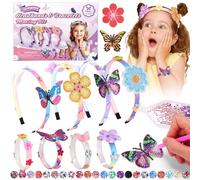 Pllieay Girls Birthday Present Girls Gifts: Friendship Bracelet Making Kit Diamond Painting Headbands Making Kit for Girl Craft Kits for Kids Girls Toys Girls Gift