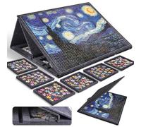 Pllieay Jigsaw Puzzle Board Tilting Puzzle Table with 6 Sorting Drawers, Adjustable Stand, and Protective Cover - Ideal for 1000 Piece Puzzles