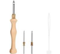 Pllieay Punch Needle, Wooden Punch Needle Tool, Adjustable Embroidery Punch Needle Tool for Punch Needle, DIY Craft Stitching