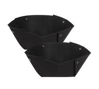 Plliocse 2 Pcs Hanging Basket Liners 12 Inch, Black Round Hanging Basket Liner, Felt Planter Liners for Troughs Plant Container Garden Flower Pot (12inches)