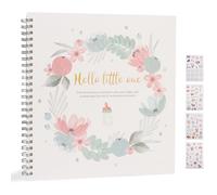 Plliocse Baby Memory Book, Cute Baby Keepsake Journal, Newborn Shower Gifts with Stickers for Mum, Mum to be, Record Milestone Moments (Style 1)