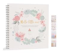 Plliocse Baby Memory Book, Cute Baby Keepsake Journal, Newborn Shower Gifts with Stickers for Mum, Mum to be, Record Milestone Moments (Style 2)