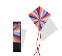 Plliocse Kites for Children and Adults, Large Rainbow Kite with Long Tail for Boys Girls Beach Trip Outdoor Game (Style 2)