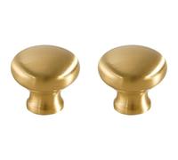 PLLJIAXUAMCLNL 2 Pcs Brushed Brass Drawer Handles, 96mm Gold Hardware Cupboard Knob T Bar Furniture Handles Cabinet Handles, for Bathroom, Cupboard, Cabinet, Wardrobe (Single Hole)