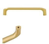 PLLJIAXUAMCLNL 2 Pcs Gold Kitchen Cupboard Handles, 128mm Hole Center Brushed Brass Cabinet Door Pulls Handles for Drawers, Closet, Kitchen Hardware (Hole Centers:192mm/7.6in)