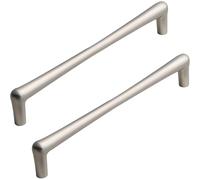 PLLJIAXUAMCLNL 2 Pcs Kitchen Drawer Handles Cabinet Door Pulls Zinc Alloy Furniture Handle Modern Brushed Handle Hardware for Wardrobe Bathroom Dresser Cupboard (Hole Centers：192mm/7.6in)