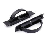 PLLJIAXUAMCLNL 2 Pcs Rotation Hidden Handle, 180 Degree Rotating Heavy Duty Zinc Alloy Pull Handle, Cabinet Cupboard Drawer Handle Hardware (Black)