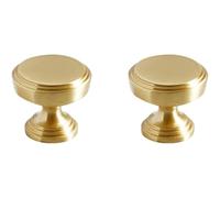 PLLJIAXUAMCLNL 2 Pcs Vintage Drawer Handles, Antique Brushed Copper Kitchen Cabinet Handle, Solid Brass Furniture Pull Handles for Cupboard, Cabinet, Wardrobe, Furniture Accessories (Single Hole)