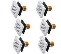 PLLJIAXUAMCLNL 6 Pcs Shower Body Spray Jet, 2 Inches Brass Massage Jet Bathroom Accessories, Wall Mount Adjustable Shower Side Jets for Shower Spa (Silver Black)