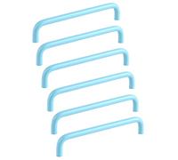 PLLJIAXUAMCLNL 6 Pcs Zinc Alloy Cabinet Handles, Kitchen Cupboard Dresser Closet Drawer Door Pulls Wardrobe Decoration Handles Hardware (Blue 160mm)