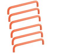 PLLJIAXUAMCLNL 6 Pcs Zinc Alloy Cabinet Handles, Kitchen Cupboard Dresser Closet Drawer Door Pulls Wardrobe Decoration Handles Hardware (Orange 160mm)