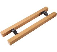 PLLJIAXUAMCLNL Modern Barn Door Handle Set, Wooden H Shape Handle for Interior/Exterior Front Door, Commercial Heavy Duty Sliding Barn Door Hardware (Style1 100cm/39in)