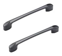 PLLJIAXUAMCLNL Modern Drawer Handles, 2 Pcs Black Cabinet Knobs, Zinc Alloy Replacement Furniture Pull Handles with Screws for Cupboard, Cabinet, Wardrobe (Hole Centers：192mm/7.6in)