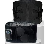PLLYPE Cordless Back Heat Pad for Back Pain Relief, Heating Waist Belt, 5 Heating Levels 3 Vibration Modes, Portable Heated Back Wrap, Lower Back Wearable Heating Pad for Period Cramp, Fibromyalgia