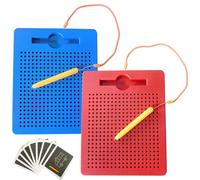 PLLYPE Magnetic Steel Ball Drawing Board, Magnetic Drawing Boards with Pen Pattern Card, Magnetic Doodle Board Tablet, Preschool STEM Education Toys for Drawing, Doodling and Writing