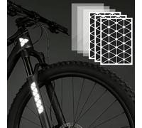 PLLYPE Set of 3 Reflector Sticker Set, Self-Adhesive Reflectors, Waterproof, Reflective Stickers Self-Adhesive for Bicycle, Helmet, Pram, Scooter and Motorcycle (Day Black, Night Light)