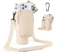 PLLYPE Water Bottle Holder Bag for Stanley Tumbler, 1.2 L / 40 oz Water Bottle Carrier with Mobile Phone Pocket, Carabiner and Adjustable Shoulder Strap, Water Bottle Carry Bag for Travel, Hiking