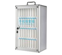 PLMNBQWE Cell Phone Storage Cabinet with Handle and Security Chart Storage Locker Box with a Security Lock Can Be Carried By Hand,24slots