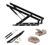 PLMNBQWE Heavy Duty Hydraulic Bed Lift Mechanism for Sofa Bed Storage 1 Pair Space Saving Hinge Set for DIY Bed Frame Projects 1.1m Lift Up System for Box Storage