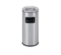 PLMNBQWE Outdoor Trash Can Rubbish Bin Vertical Stainless Steel Ashtray Corridor Elevator Entrance Outdoor Commercial Trash Can Garbage Can for Backyard