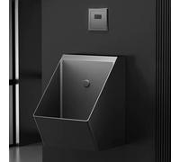 PLMNBQWE Urinal Troughs,Wall Mounted Sensor Urinal, 304 Stainless Steel Urinals, Men's Commercial Flushing Urinal, Anti-Splash Features, for Bathrooms, Hotels, Shopping