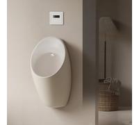 PLMNBQWE Wall-mounted men's flushing urinal,Urinals for Men Spill Proof, Men's Public Toilet Ceramic Urinals,Men's Urinal Troughs with Sensor Flush Valve,for Bathrooms,Hotels,Shopping