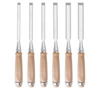PLMNBQWE Wood Chisels Set Cr V Professional Wood Chisels for Carpentry 6 Piece Sharp Bevel Edge Chisel Tool Artists