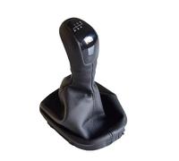 PLMNHSS Car Gear Shift Knob Gearshift Lever Knob Stick Shifter Manual 5 6 Speed for Benz for C Class for W203 for S203 Leather Gaitor Boot Cover(5 Speed)