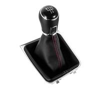 PLMNHSS Car Gear Shift Knob Leather Gear Shift Knob for VW for Golf 7 for MK7 2013-2018 Lever Dust Boot Cover Manual 5 6 Speed Interior Replacement Part(5Speed)