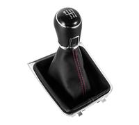 PLMNHSS Car Gear Shift Knob Leather Gear Shift Knob for VW for Golf 7 for MK7 2013-2018 Lever Dust Boot Cover Manual 5 6 Speed Interior Replacement Part(6Speed1)