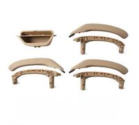 PLMNHSS Car Inner Handle for BMW for X3 for X4 F25 F26 2010-2016 Car Interior Door Pull Handle Cover Set Assembly Replacement(LHD Beige 7Pcs)