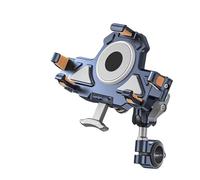 PLMNHSS Cell Phone Handlebar Mounts Metal Shockproof Motorcycle Phone Holder 4 Vibration Dampener 15W Wireless Charger Fast Charging Motorbike Bicycle Bike Stand(Only Stand B)