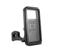 PLMNHSS Cell Phone Handlebar Mounts Waterproof Phone Holder For Motorcycle/Bike/Atv/Scooter PET Material Front And Rear Touch Screens Transparent Rear Cover(A)