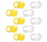 Plmvhpb 10Pairs Running Bib Magnets, Magnetic Race Bib Clips Marathon Bib Clips Running Bib Buckles Bib Fasteners Yellow & White