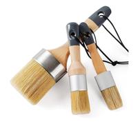 Plmvhpb Chalk and Wax Paint Brush, Large Chalk Paint Brush and Small Wax Brush for Chalk Paint,Chalk Paint Brushes for Furniture