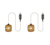 Plmvhpb Chandelier Battery Powered Outdoor Pendant Light, No Wiring Needed | Completely wireless operation using 4 AA batteries; indoor and outdoor use without wiring hassles.
