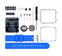 Plmvhpb DIY Electronic Watch Kit Transparent Case LED Digital Tube Display 3V DIY Soldering Project DIY Electronic Kit D