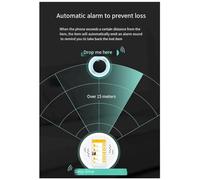 Plmvhpb GPS Tracker 2-Pack Locator Bluetooth 5.0 for Wallets & Bags | Double-click the round device to trigger a phone alert; the app shows the item on a map and sounds an alarm when it’s away.