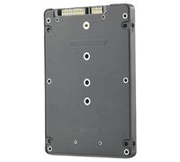 Plmvhpb M.2 NGFF SATA SSD Enclosure Plastic Black 100x70x7mm | M.2 NGFF interface converts to SATA; 8mm thick enclosure in black plastic for desktop or notebook use.